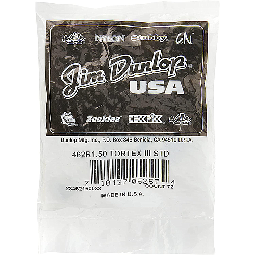 Dunlop - 72 Plumillas Tortex TIII, Calibre: 1.50 mm Mod.462R1.50_50