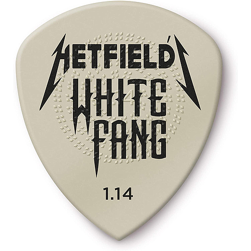 Dunlop - 6 Plumillas James Hetfield White Fang para Guitarra, Tamaño 1.14 mm Mod.PH122P114_22