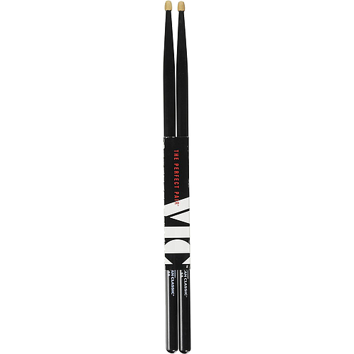 Vic Firth - Baquetas 5A Black Natural, Punta: Madera Mod.5AB.1_15