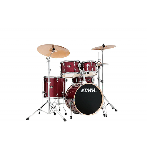 Tama - Bateria Imperialstar de 6 Piezas con Atriles y Asiento, Color: Rojo Brillante Mod.IE62H6W-CPM_11