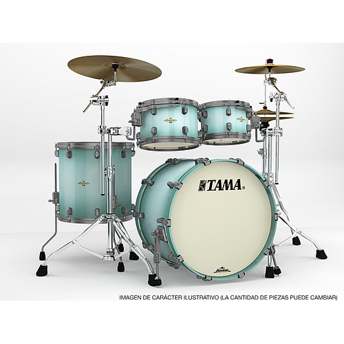 Tama - Bateria Starclassic Maple de 6 Piezas con Atriles, Color: Verde Claro Degradado Mod.MA62TZUS-LJB_10