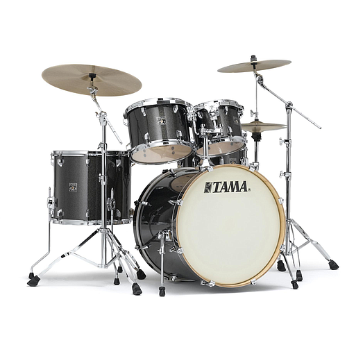 Tama - Bateria Superstar Classic Maple de 5 Piezas con Atriles, Color: Negro Brillante Mod.CK52KS-MGD_9