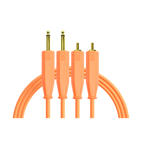 DJTT - Cable de Audio 1/4 a RCA de 1.5 mts, Color: Naranja_19
