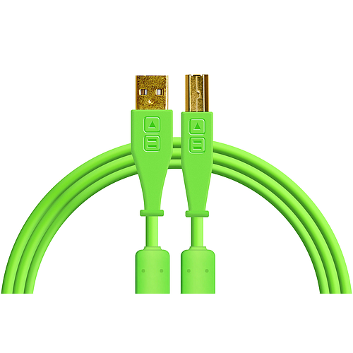 DJTT - Cable de Datos y Audio USB-A a USB-B, Recto / Recto Color: Verde_4