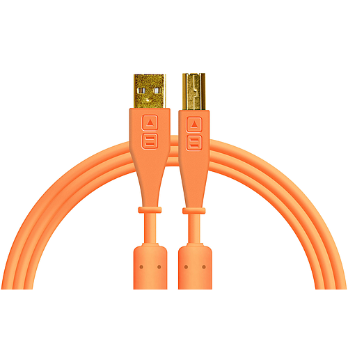 DJTT - Cable de Datos y Audio USB-A a USB-B, Recto / Recto Color: Naranja_5