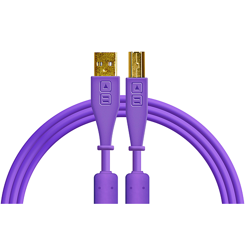 DJTT - Cable de Datos y Audio USB-A a USB-B, Recto / Recto Color: Morado_6