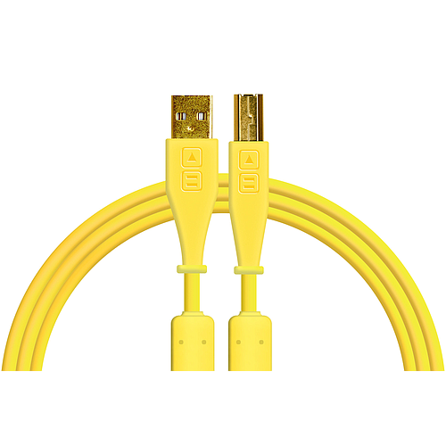 DJTT - Cable de Datos y Audio USB-A a USB-B, Recto / Recto Color: Amarillo_9