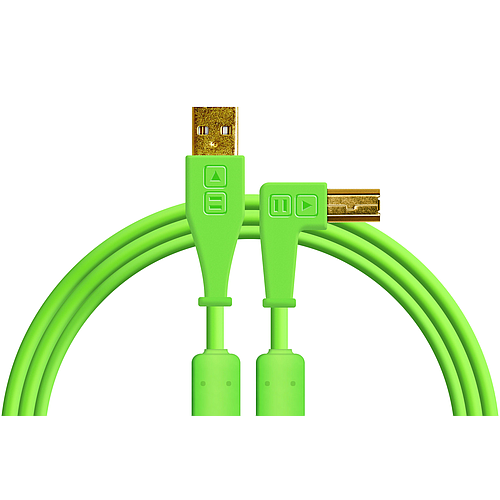 DJTT - Cable de Datos y Audio USB-A a USB-B, Recto / Angulado Color: Verde_19