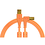 DJTT - Cable de Datos y Audio USB-A a USB-B, Recto / Angulado Color: Naranja_20