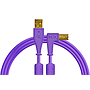 DJTT - Cable de Datos y Audio USB-A a USB-B, Recto / Angulado Color: Morado_21