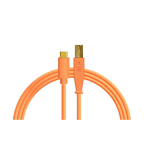 DJTT - Cable de Datos y Audio USB-B a USB-C, Recto / Recto Color: Naranja_31