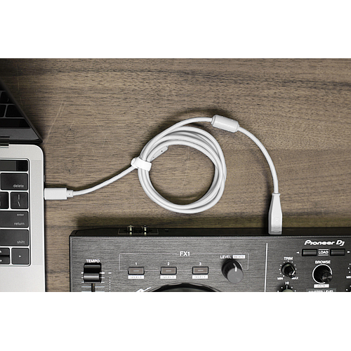 DJTT - Cable de Datos y Audio USB-B a USB-C, Recto / Recto Color: Blanco_38