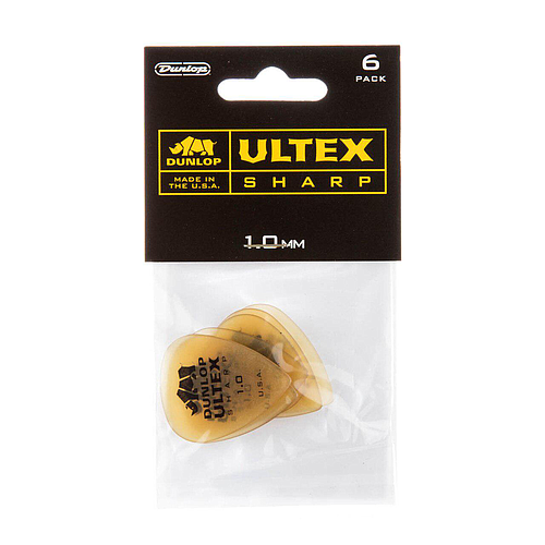 Dunlop - 6 Plumillas Ultex Sharp, Calibre: 1.00 mm Mod.433P1.00_18