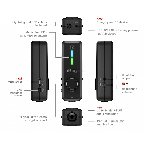 IK Multimedia - Interfaz de Audio para iPhone, iPad y Mac Mod.IP-IRIG-PROIO-IN_39