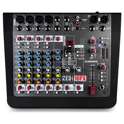 Allen & Heath - Mezcladora Híbrida Compacta con Interface USB 4 x 4 con FX Mod.ZEDi-10FX_108