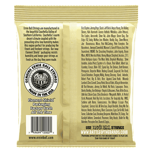 Ernie Ball - Encordado Earthwood Medium 80/20 para Guitarra Acústica, Calibre: 13-56 Mod.2002_86