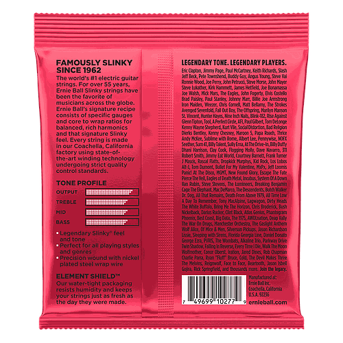 Ernie Ball - Encordado Burly Slinky para Guitarra Eléctrica, Material: Niquel Calibre: 11 - 52 Mod.2226_100