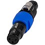 Neutrik - Adaptador Speakon de NL4FC A XLR 3 Pines Hembra Mod.NA4FC-F_7