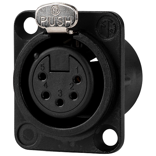 Neutrik - Conector XLR Hembra 5 Polos Serie DL Contacto Oro Mod.NC5FD-L-B-1_34