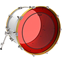 Remo - Parche Colortone Powerstroke P3, Tamaño: 22" Color: Rojo Mod.P3-1322-CT-RD_190