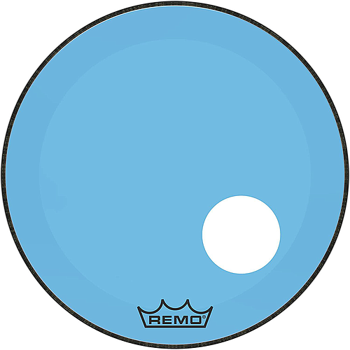 Remo - Parche Colortone Powerstroke P3, Tamaño: 22" con Perf. 5" Color: Azul Mod.P3-1322-CT-BUOH_198