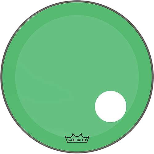 Remo - Parche Colortone Powerstroke P3, Tamaño: 22" con Perf. 5" Color: Verde Mod.P3-1322-CT-GNOH_201