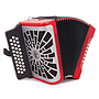 Hohner - Acordeon Compadre, Diat.Sol-Do-Fa, Color: Rojo con Mochila Mod.A48241_8