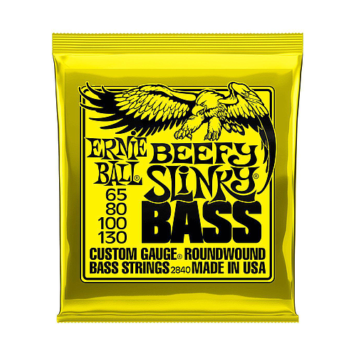 Ernie Ball - Encordado Beefy Slinky para Bajo Eléctrico, Niquel 0.065-0.130 Mod.2840_14