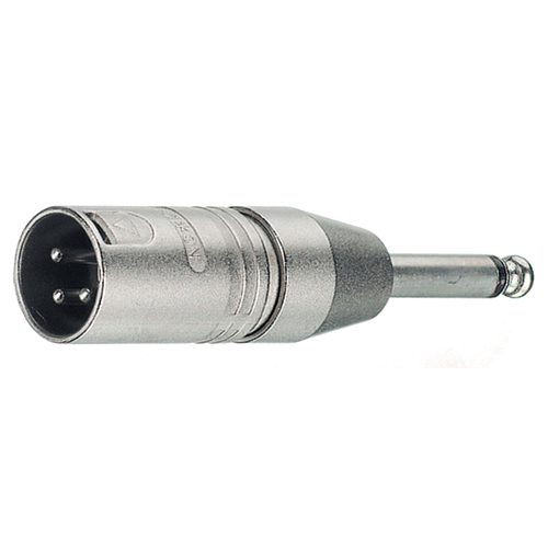 Neutrik - Adaptador XLR Macho de 3 Pines a Plug Mono 1/4" Mod.NA2MP_352