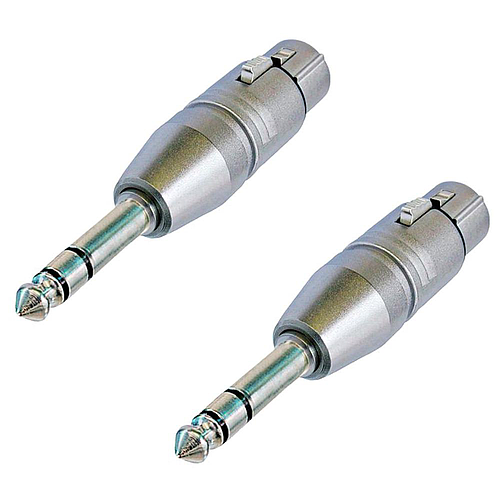 Neutrik - Adaptador XLR Hembra de 3 Pines a Plug Estereo 1/4" Mod.NA3FP_365