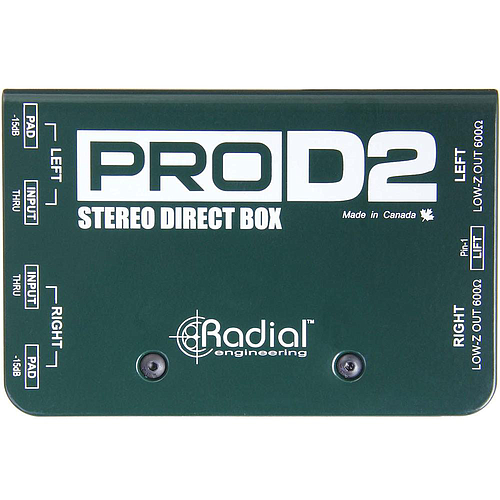 Radial - Caja Directa Pasiva 2 Canales Estereo Mod.ProD2_395