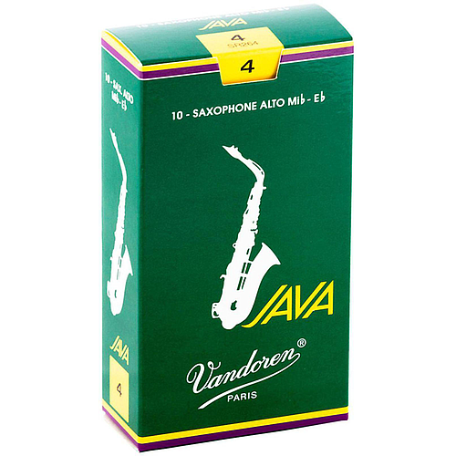 Vandoren - Cañas JAVA para Sax Alto, 10 Piezas Medida: 4 Mod.SR264_13