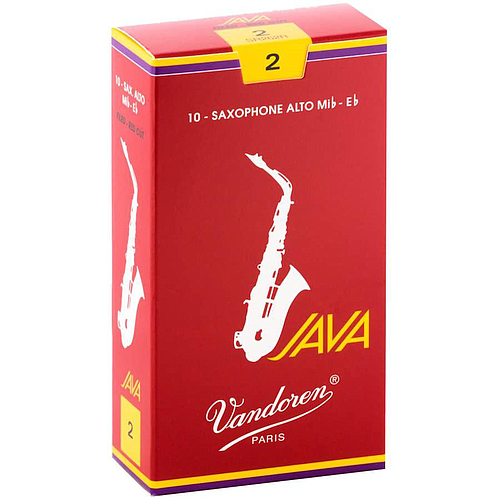 Vandoren - Cañas Java Filed-Red para Sax Alto, 10 Piezas Medida: 2 Mod.SR262R_16