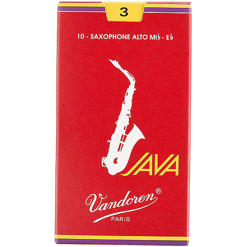 Vandoren - Cañas Java Filed-Red para Sax Alto, 10 Piezas Medida: 3 Mod.SR263R_18