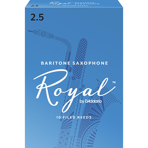 D'Addario - Cañas Royal para Sax Baritono, 10 Piezas Medida: 2 1/2 Mod.RLB1025_21