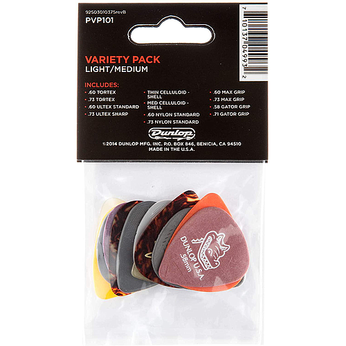 Dunlop - 12 Plumillas Variety Pack, Calibre: Light/Medium Mod.PVP101_4