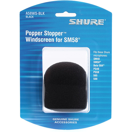 Shure - Pantalla Antiviento, Color: Negro Mod.A58WS-BLK_12