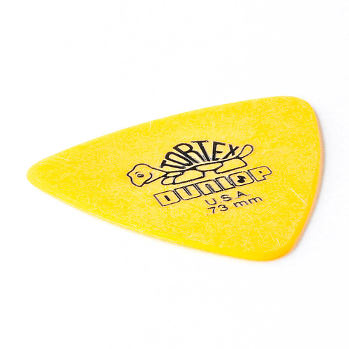 Dunlop - 6 Plumillas Tortex Triángulo, CaliPre: .73 Color: Amarillo Mod.431P.73_23