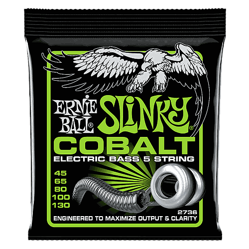 Ernie Ball - Encordado para Bajo Eléctrico Slinky Cobalto 5 Cuerdas Mod.2736