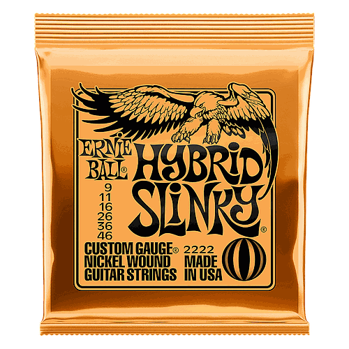 Ernie Ball - Encordado para Guitarra Electrica Hybrid Slinky Naranja Mod.2222