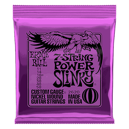 Ernie Ball - Encordado para Guitarra Eléctrica Power Slinky 7 Cuerdas Mod.2620