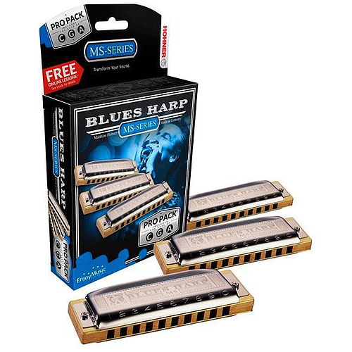 Hohner - Kit de Armónicas Blues Harp Do/Sol/La-Mayor Mod.M5330XP