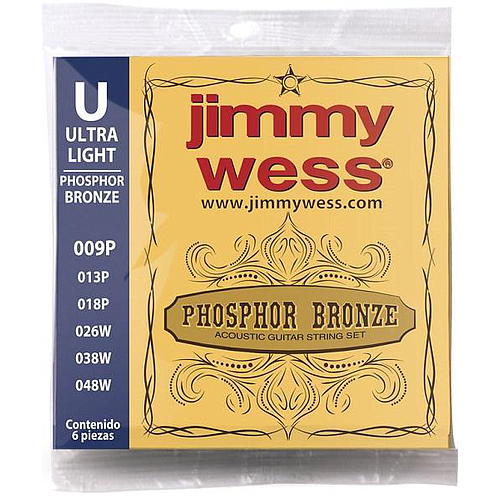 Jimmy Wess - Encordado para Guitarra Acustica BCE Fosfo 09 Mod.JWGA-809BF