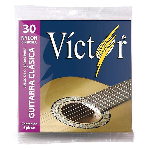 Victor - Encordado para Guitarra Clasica, Nylon Sin Borla Mod.VCGS-30