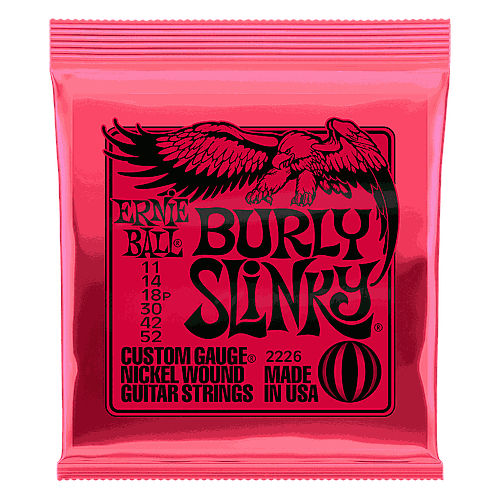 Ernie Ball - Encordado Burly Slinky para Guitarra Eléctrica, Material: Niquel Calibre: 11 - 52 Mod.2226