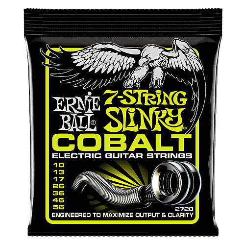 Ernie Ball - Encordado Regular Slinky para Guitarra Eléctrica de 7 Cuerdas, Calibre: 10-56 Mod.2728