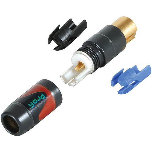 Neutrik - Conector RCA Macho para Cable, Contacots en Oro Mod.NF2C-B/2