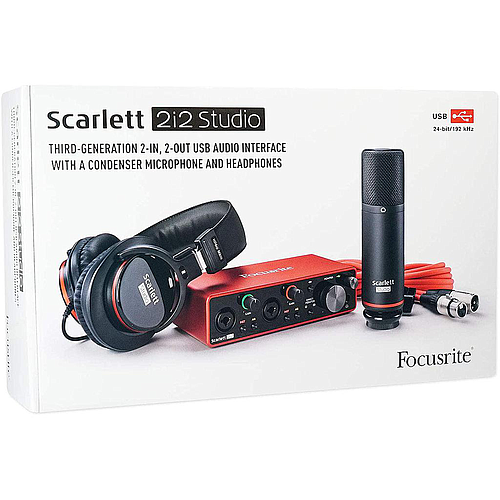 Focusrite - Interfase de Audio Scarlett 2i2 Studio (3ra Gen.) con Accesorios Mod.MOSC0031