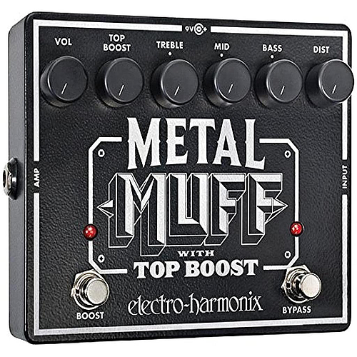 Electro-Harmonix - Pedal de Efecto Metal Muff Distortion con Top Boost