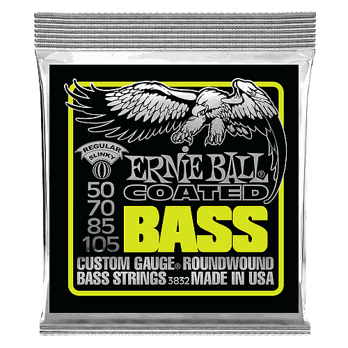 Ernie Ball - Encordado Coated Regular Slinky para Bajo Eléctrico, 50 - 105 Mod.3832